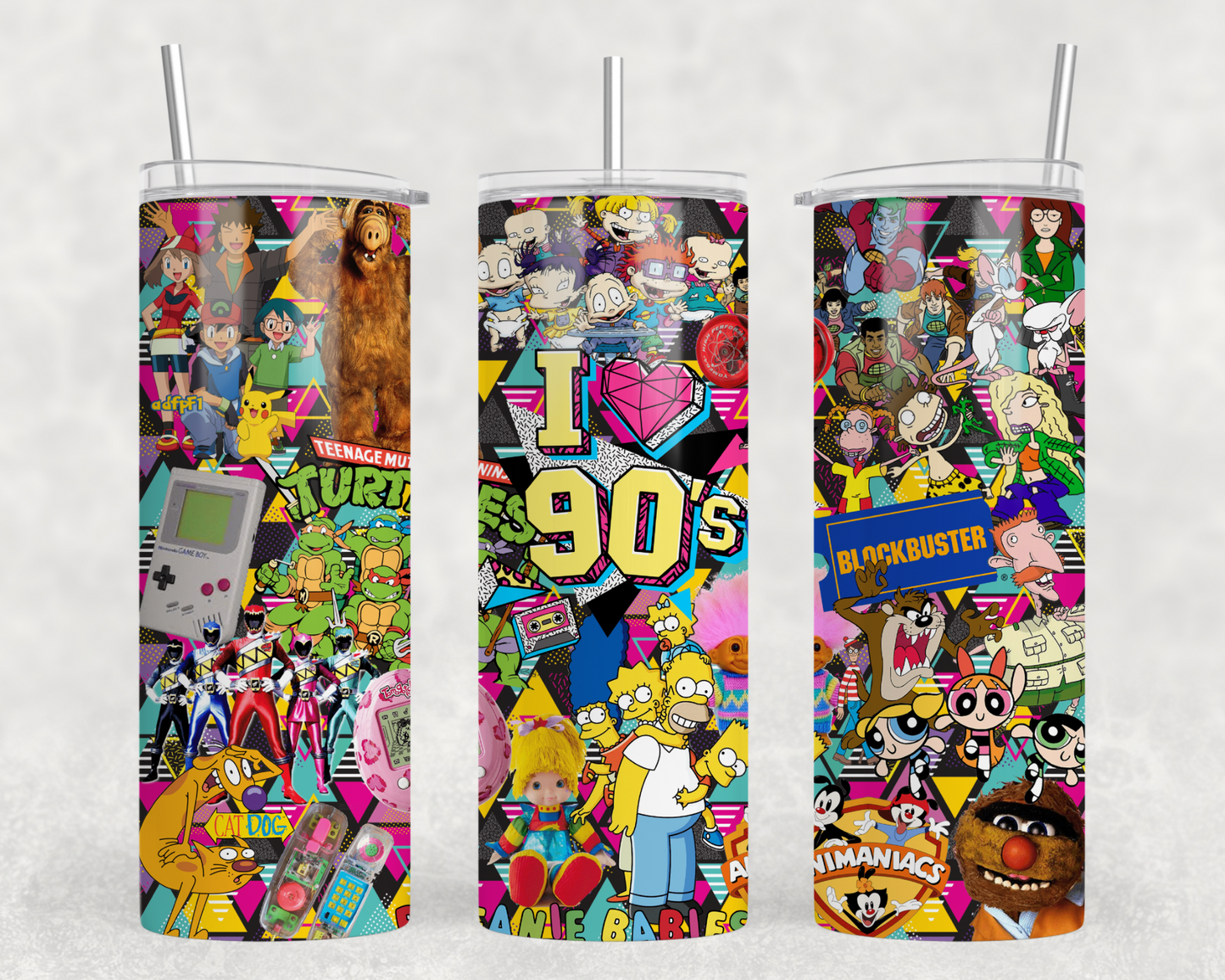 I Heart 90s Tumbler Wrap