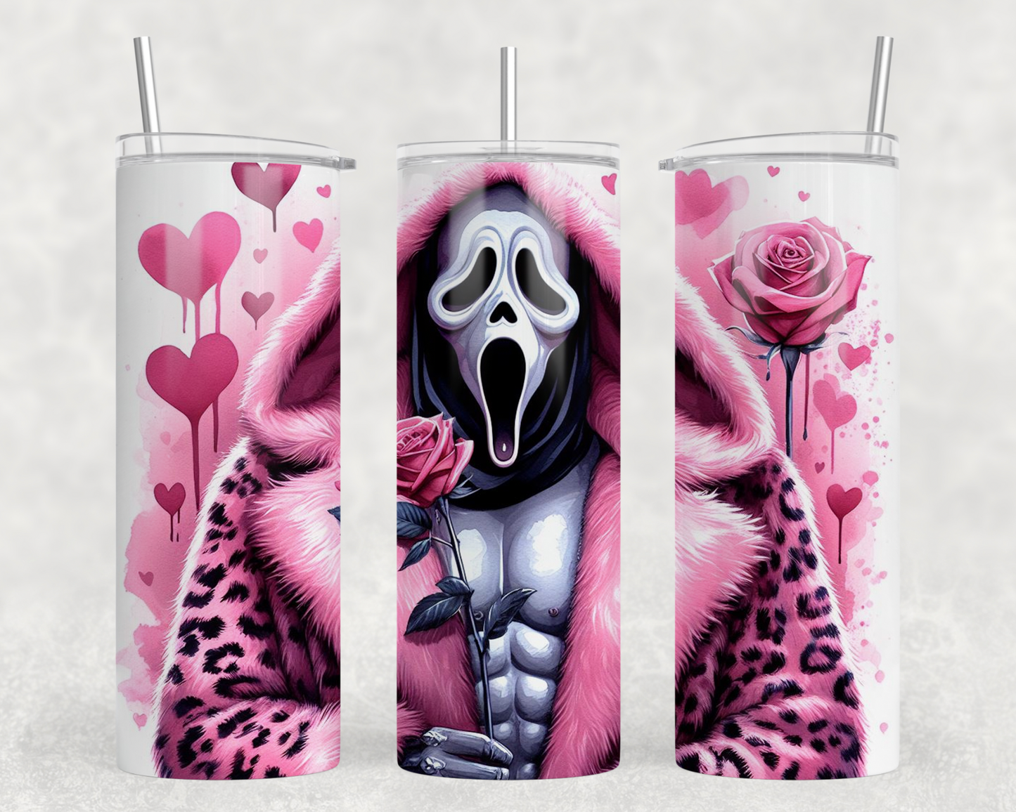 Ghost Face Valentine Tumbler Wrap