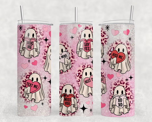 Valentines Ghosts Tumbler Wrap