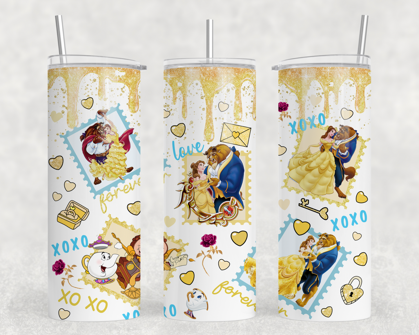 Tail As Old As Time Valentine Tumbler Wrap