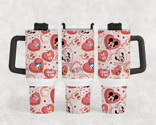 Magic Convo Hearts 40oz Tumbler Wrap