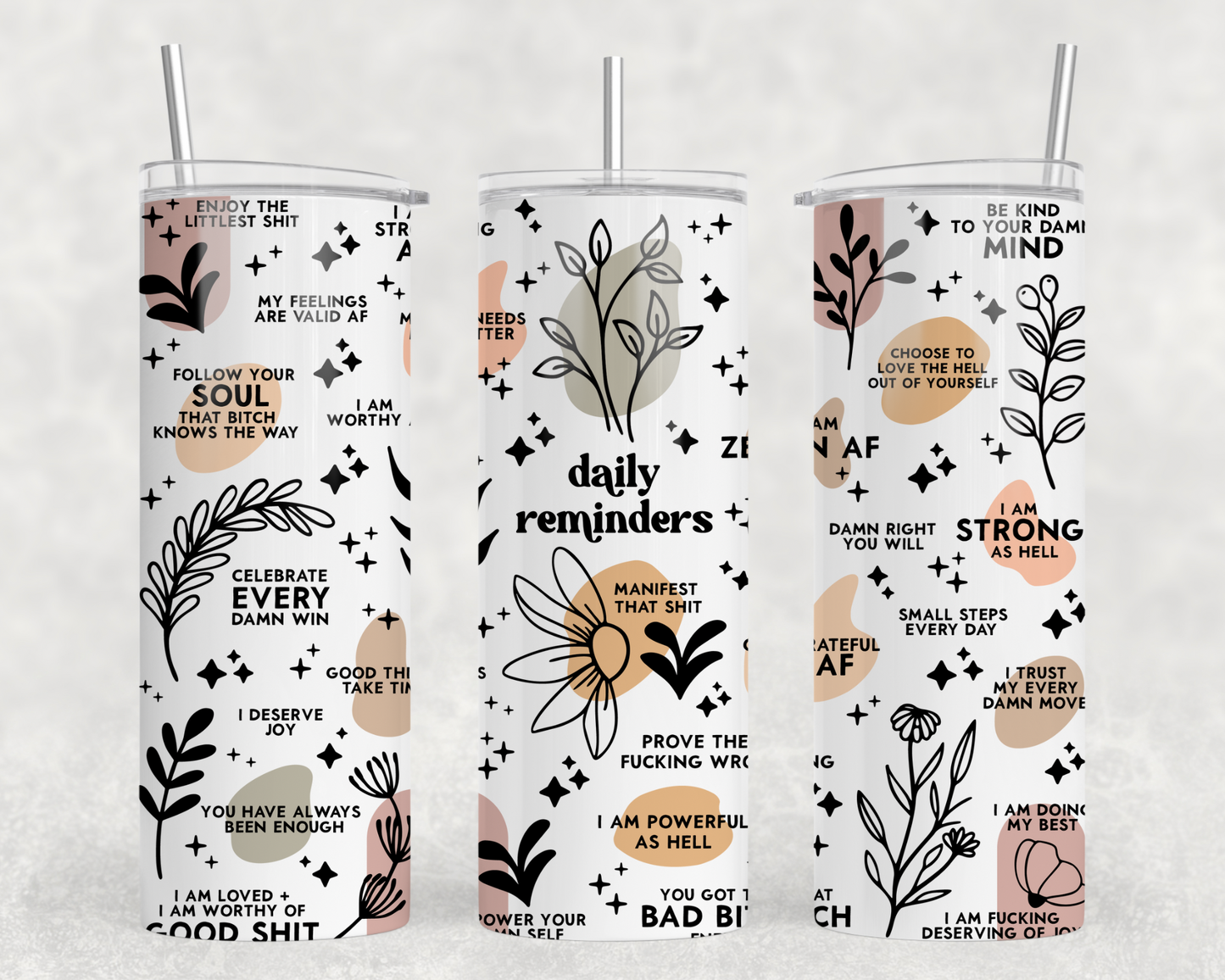 Vulgar Daily Reminders Tumbler Wrap