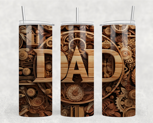 Dad Wood Work Tumbler Wrap