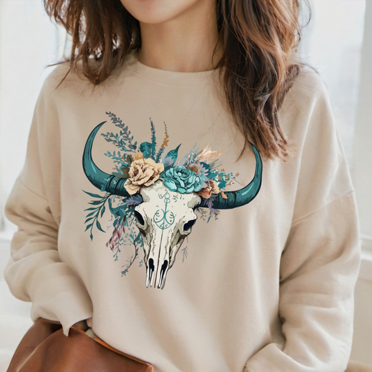 Turquoise Boho Bull