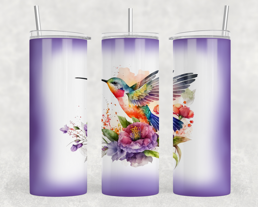 Violet Hummingbird Tumbler Wrap