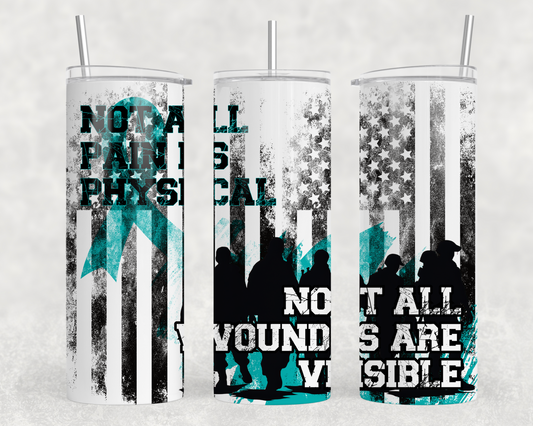 PTSD Awareness Tumbler Wrap