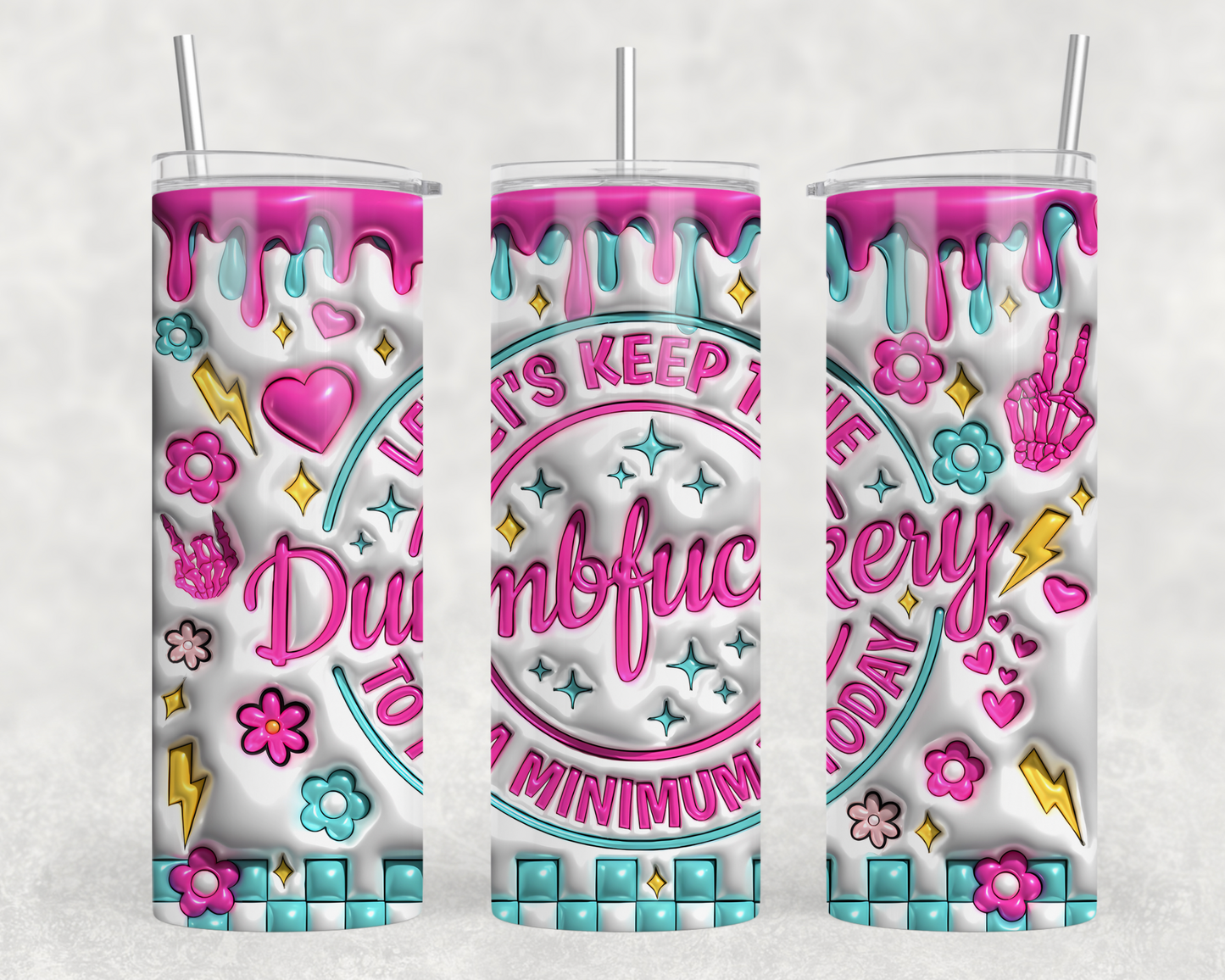 Dumbfuckey 3D Tumbler Wrap