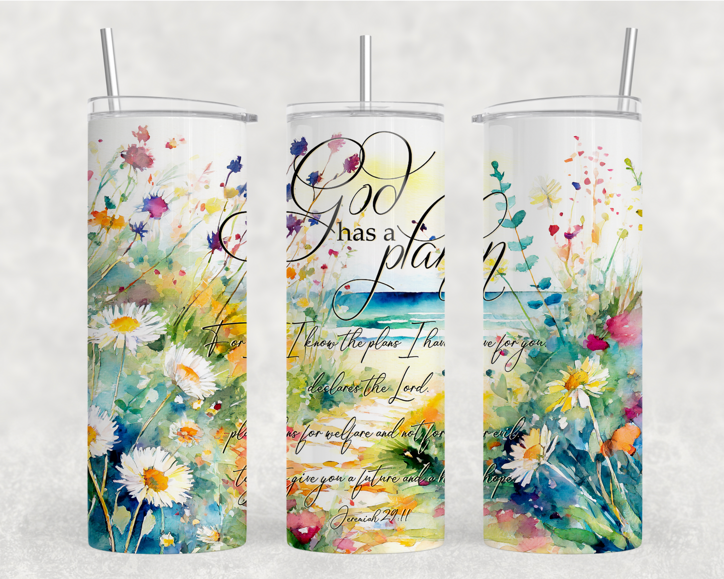 God Has A Plan Tumbler Wrap