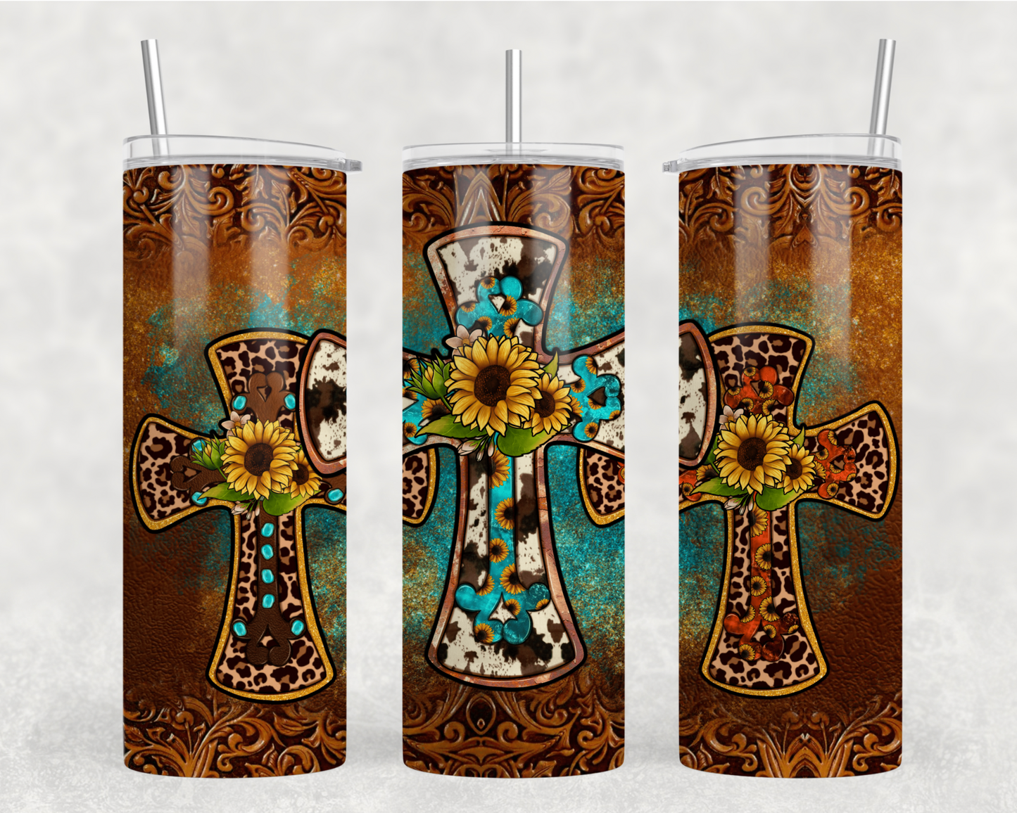 Western Crosses Tumbler Wrap