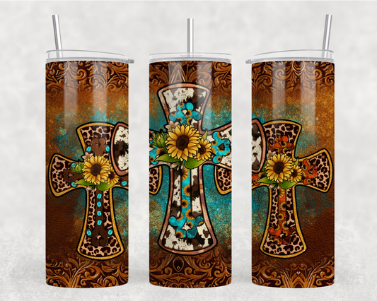 Western Crosses Tumbler Wrap