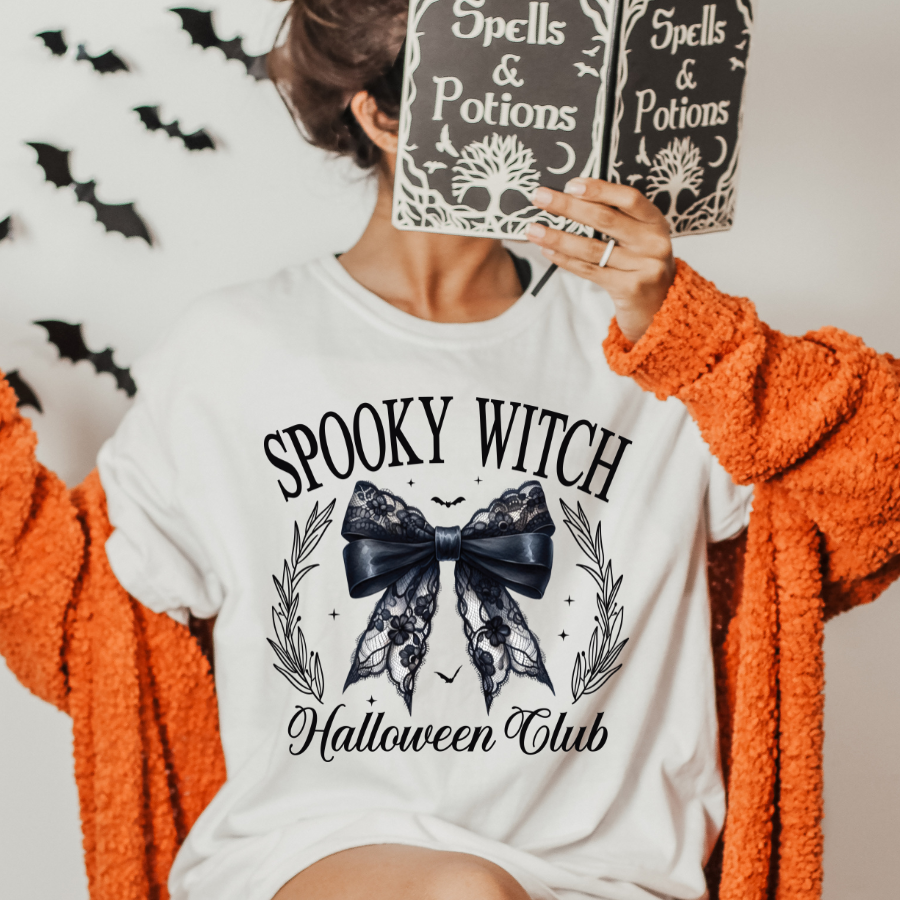 Spooky Witch Halloween Club Sublimation Print