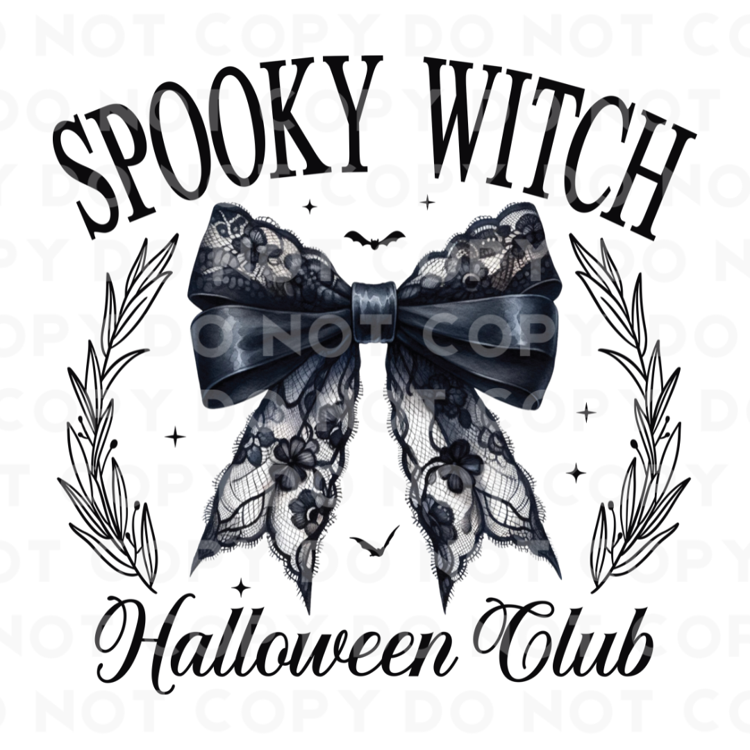 Spooky Witch Halloween Club Sublimation Print