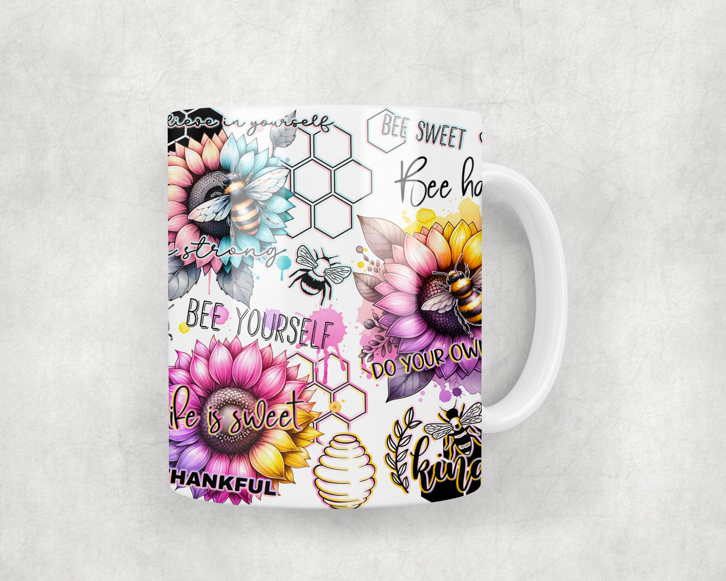 Bee Affirmations Mug Wrap