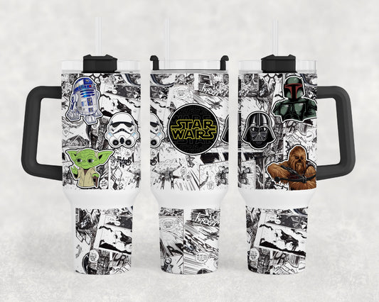 Space Wars 40oz Tumbler Wrap