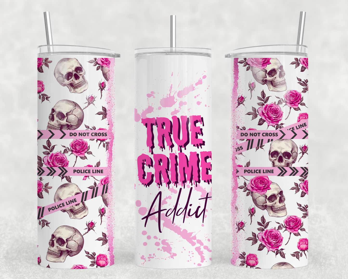 True Crime Addict Sublimation Tumbler Wrap