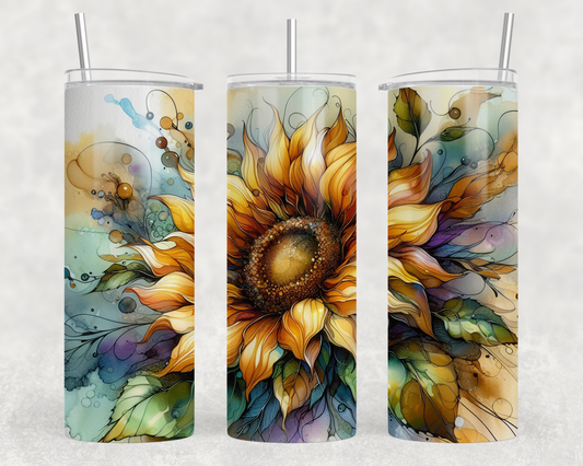 Sunflower Sublimation Tumbler Wrap