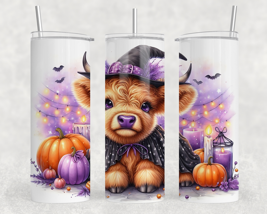 Witchy Highland Cow Tumbler Wrap