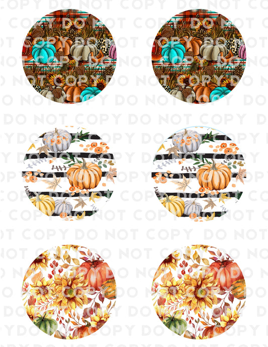 Fall Pumpkins Car Coaster