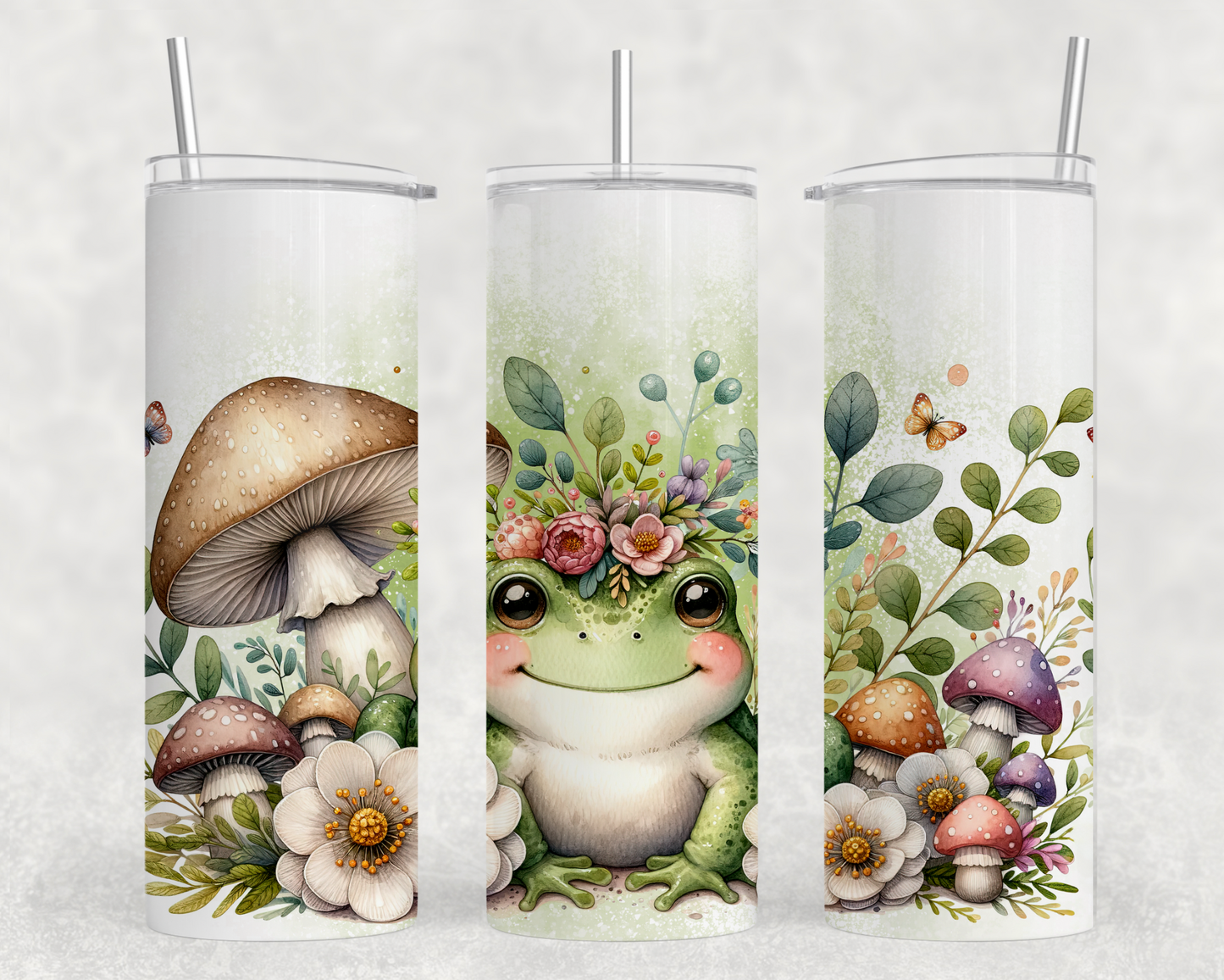 Mushrooms & The Frog Sublimation Tumbler Wrap