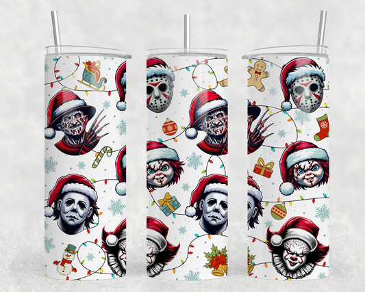 Horror Christmas Sublimation Tumbler Wrap