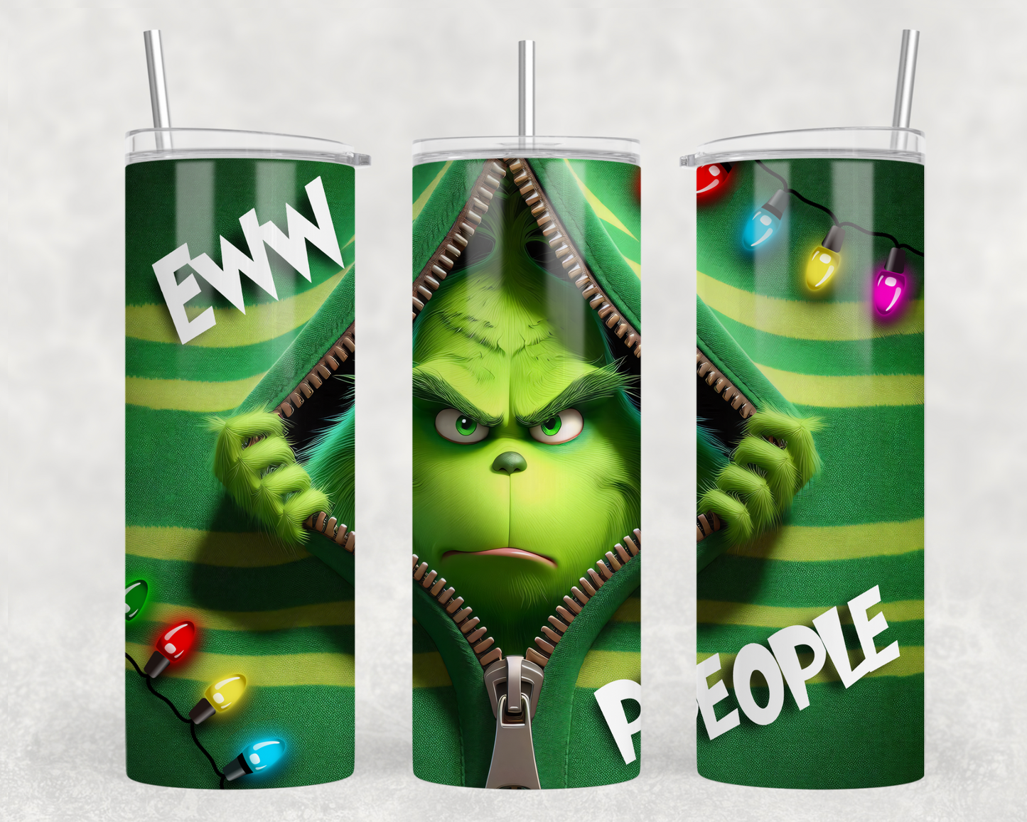 Eww People Grincy GN Christmas Sublimation Tumbler Wrap