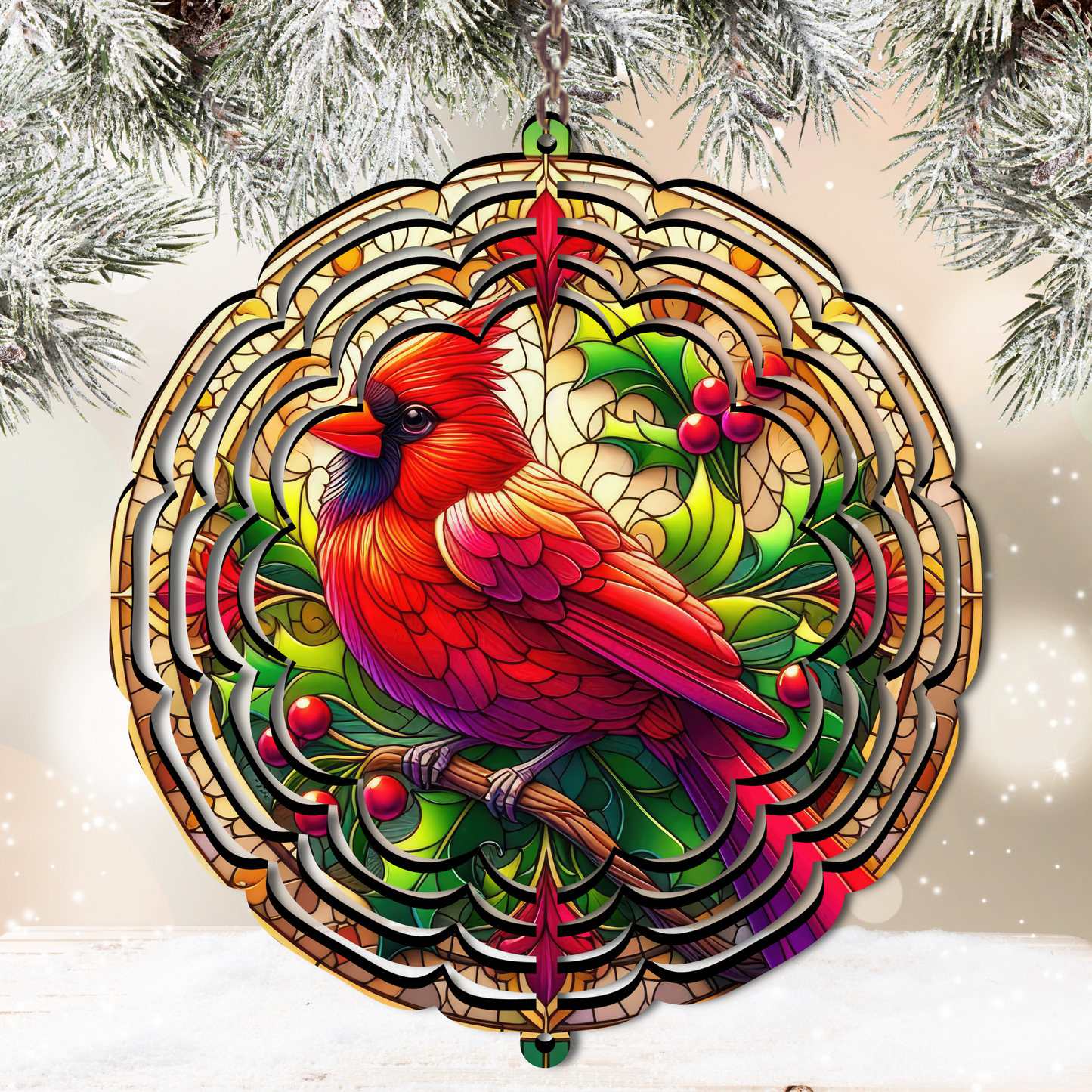 Cardinal Wind Spinner Sublimation Print