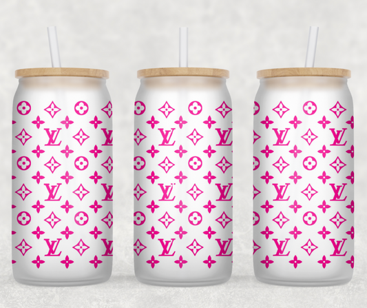 Pink LV Glass Can Wrap