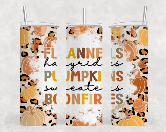 Flannels, Pumpkins , Bonfires Tumbler Wrap