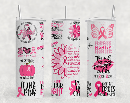 Breast Cancer Tumbler Wrap