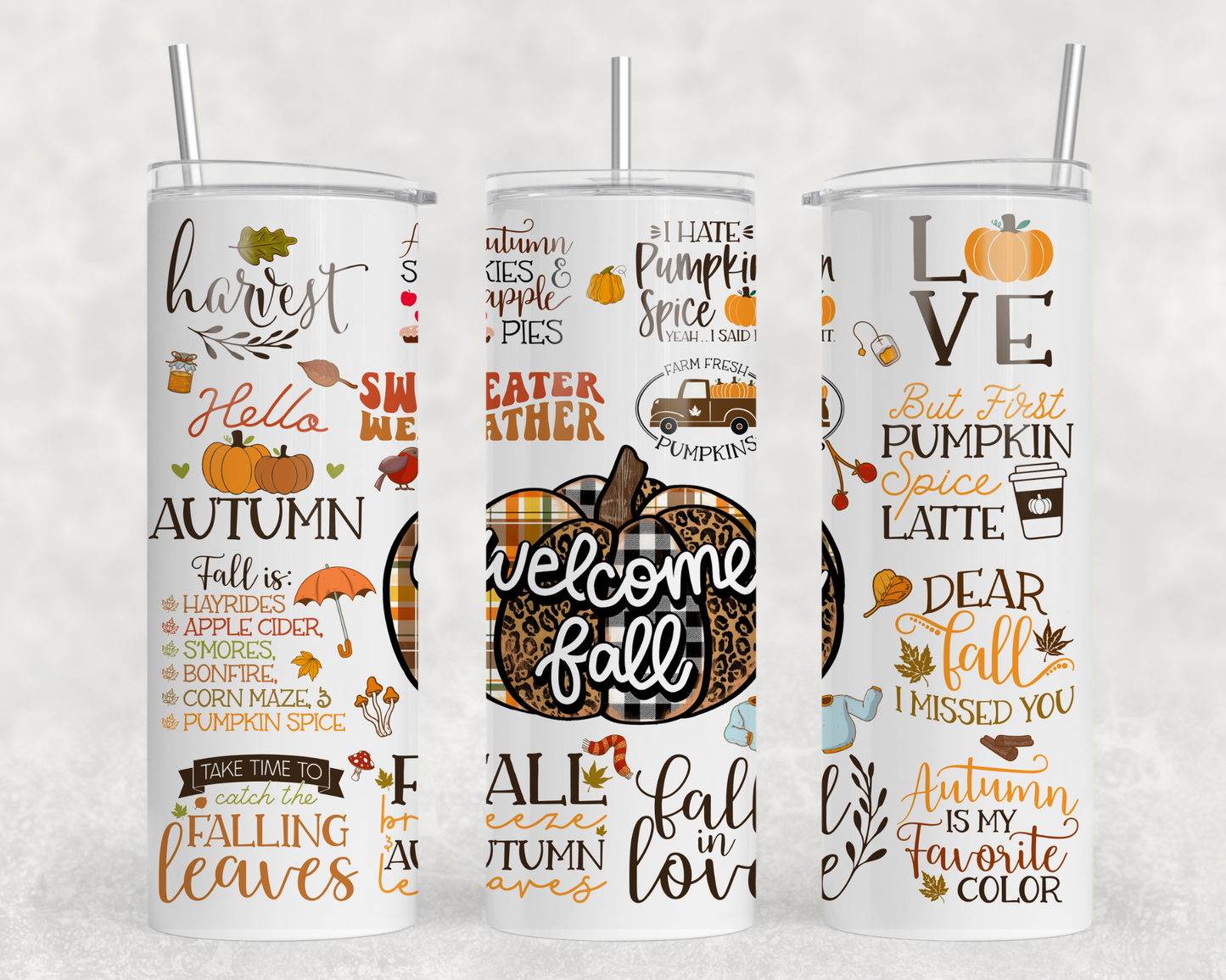 Welcome Fall Tumbler Wrap