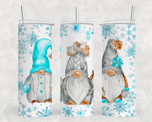 SnowFlake Gnomes Tumbler Wrap