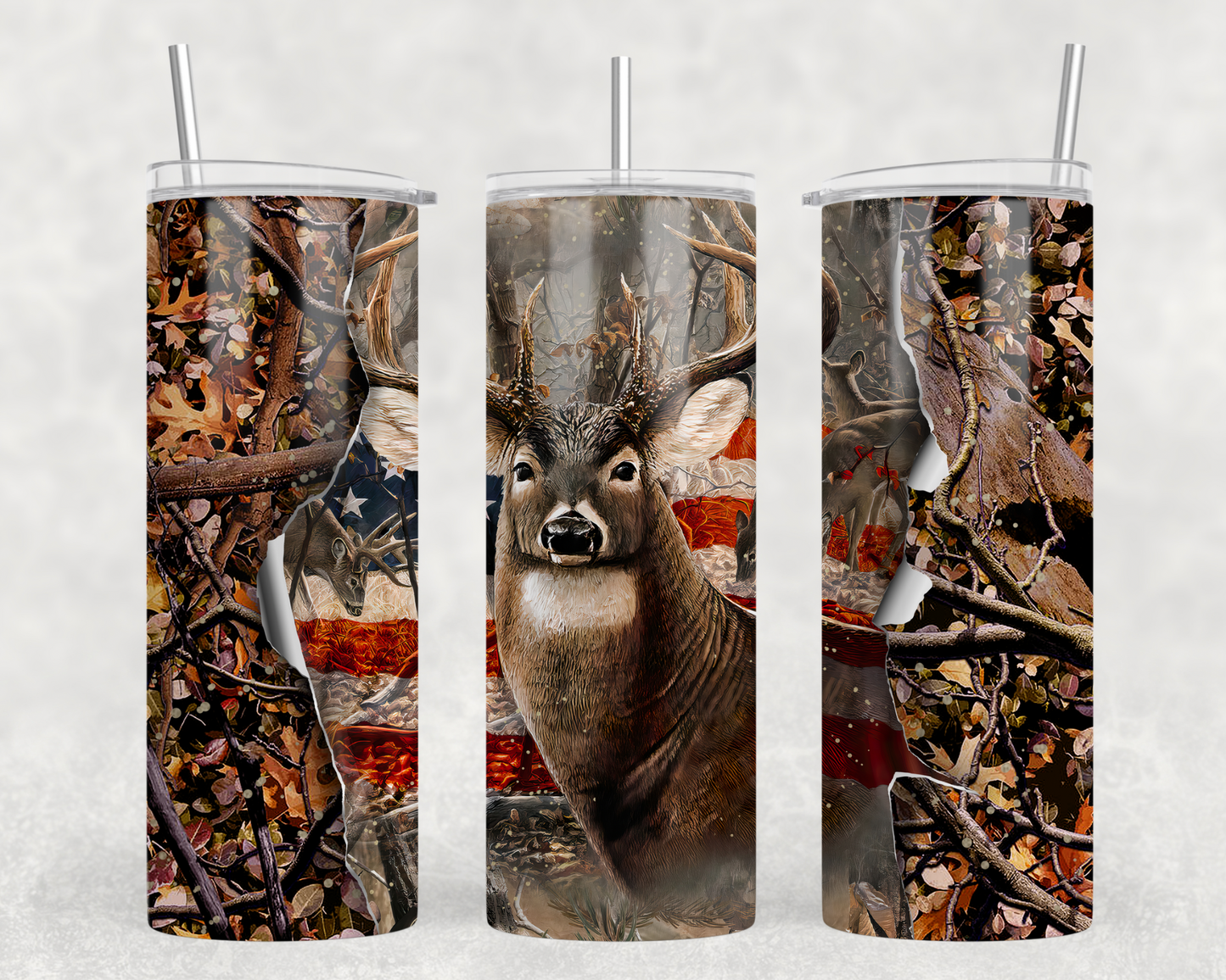 Hunting Buck Camo Tumbler Wrap