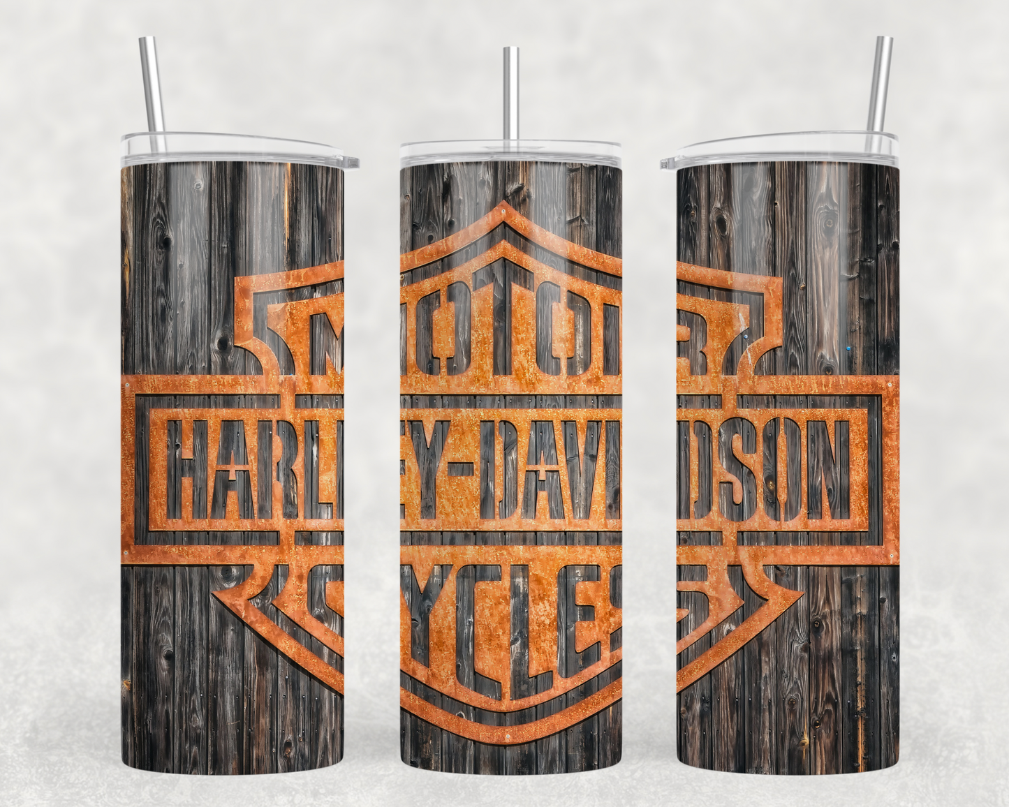 HD Orange & Wood Tumbler Wrap