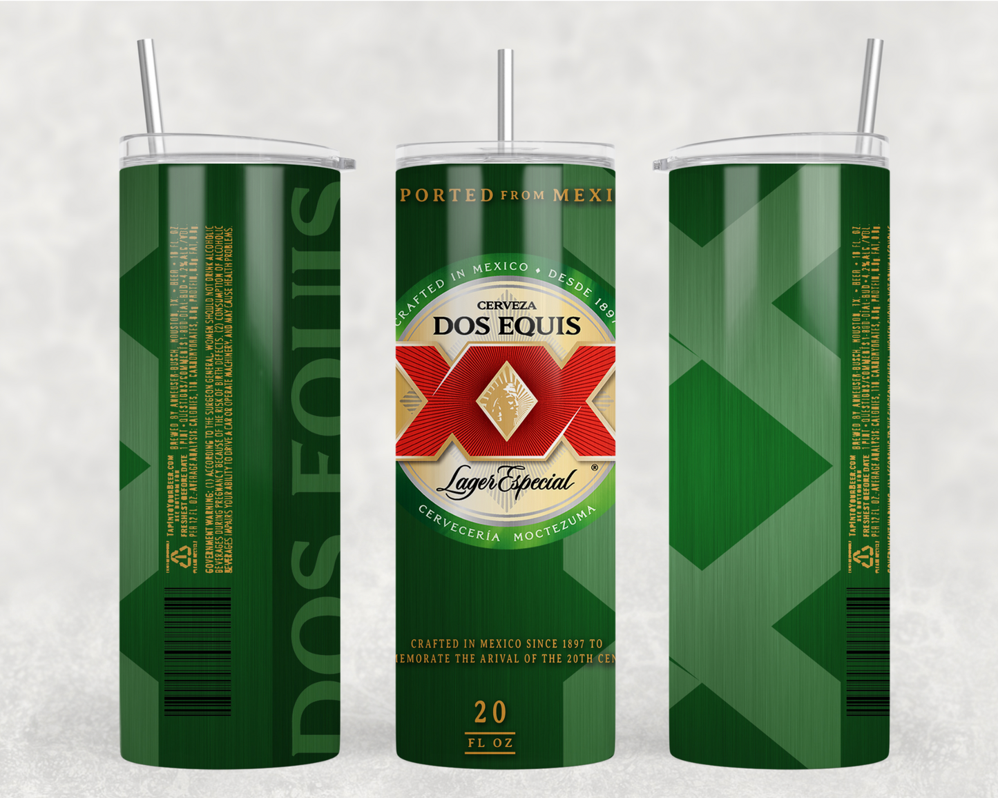 Dos Equis Tumbler Wrap