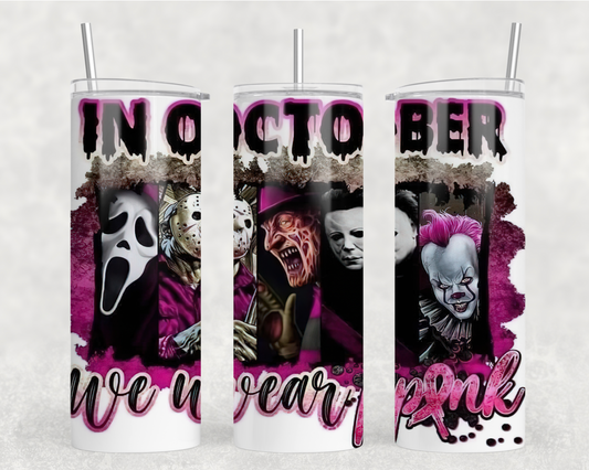 In October We Wear Pink Tumbler Wrap