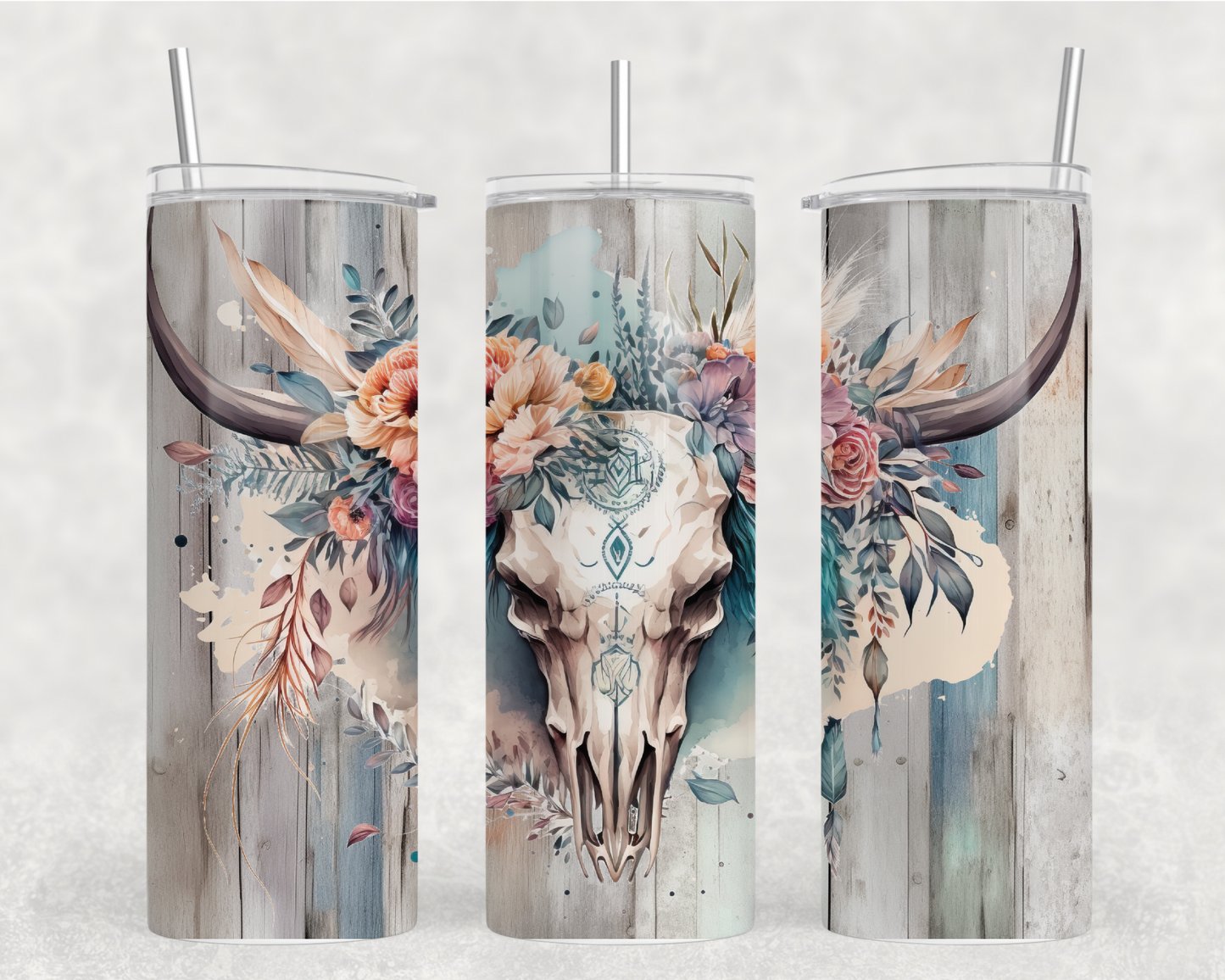 Rustic Bull Tumbler Wrap