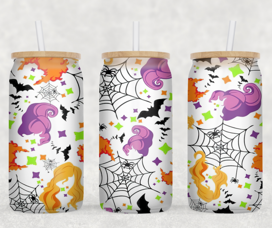 Sanderson Sisters Glass Can Wrap