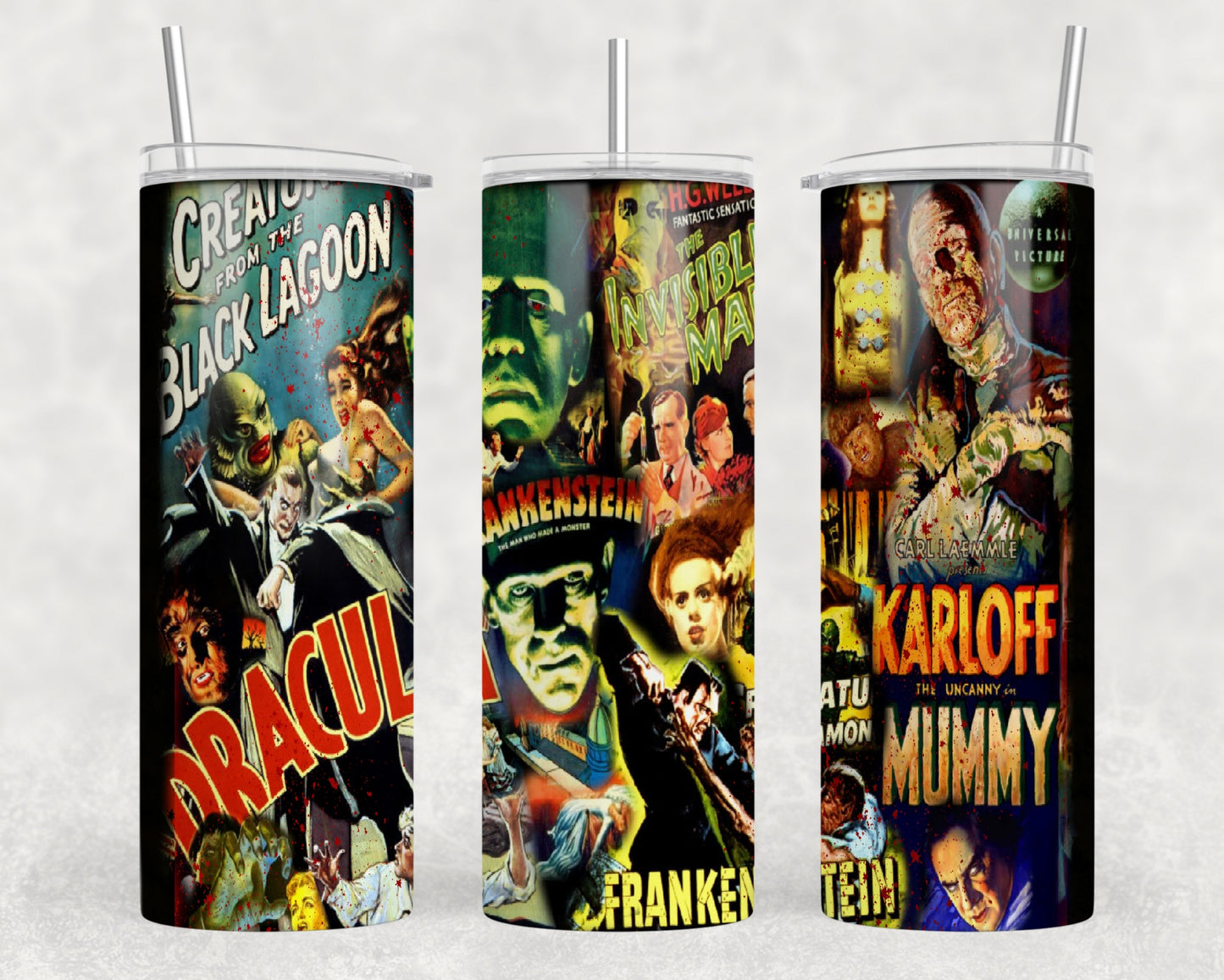 Classic Horror Movies Tumbler Wrap