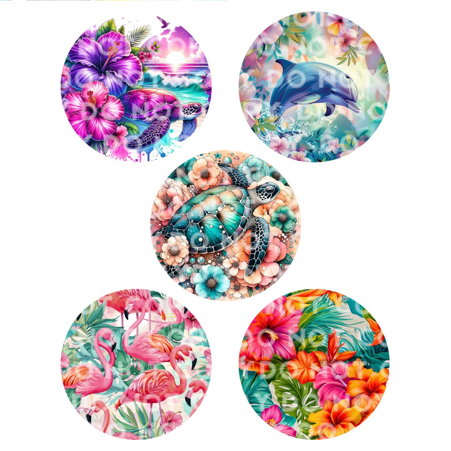 Summer Beach Car Air Freshener & 4 inch Coaster Sublimation Print