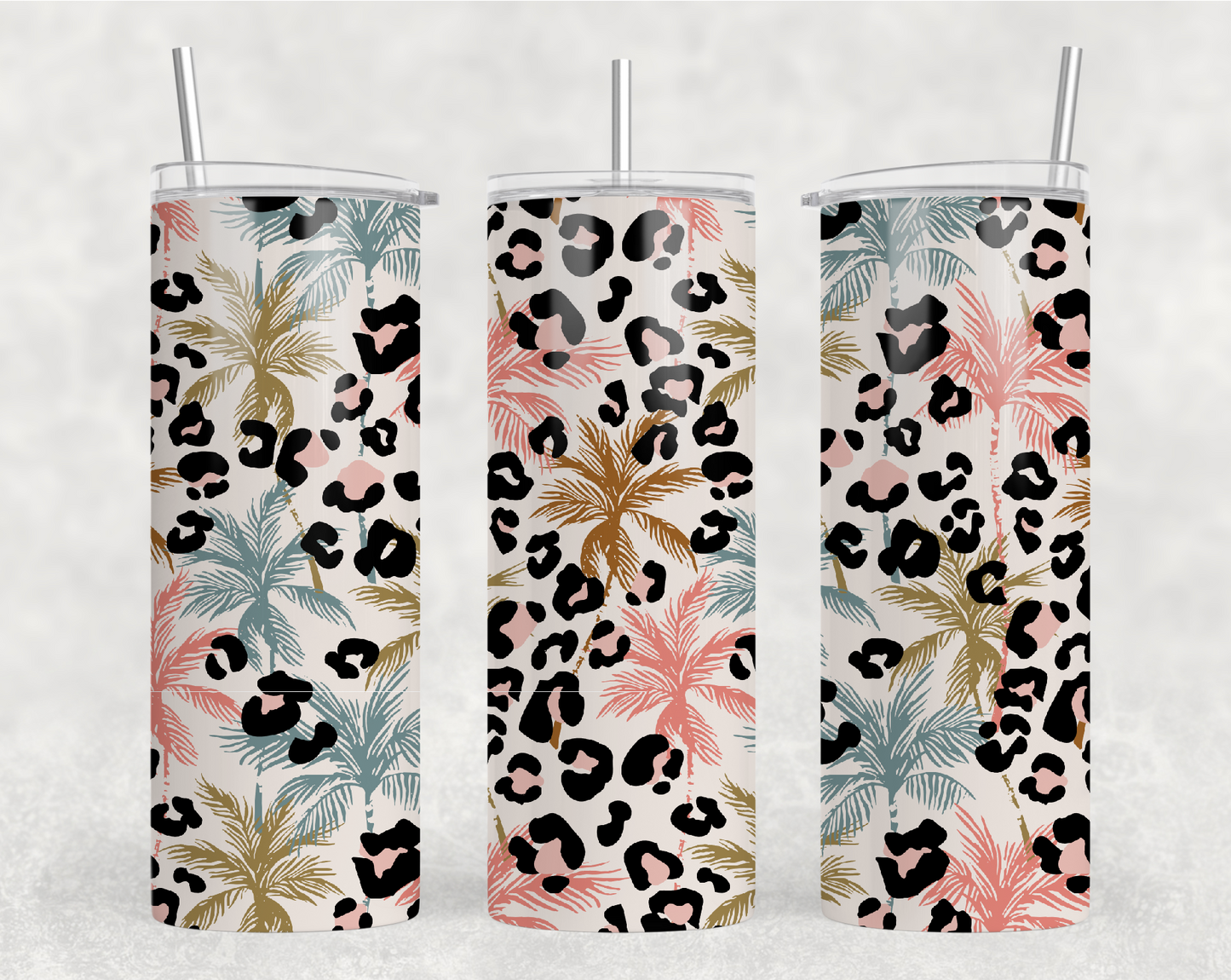 Leopard Palms Tumbler Wrap