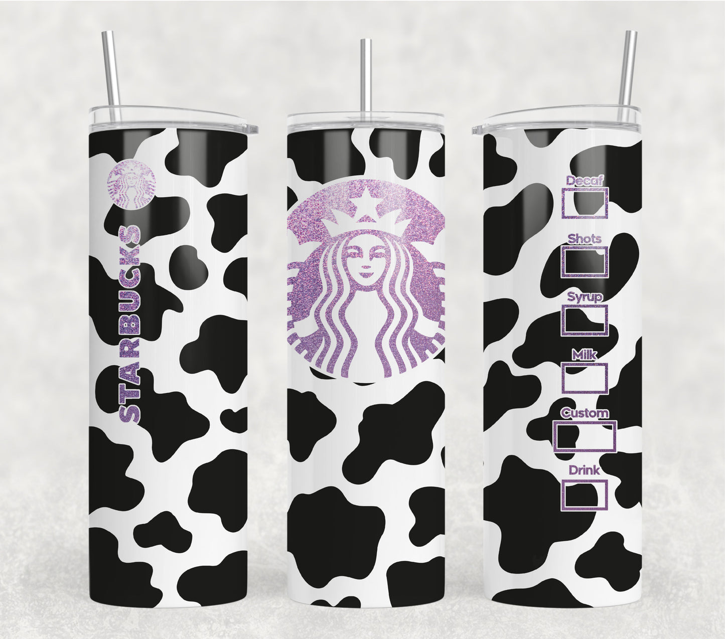 Cow SB Purple Tumbler Wrap