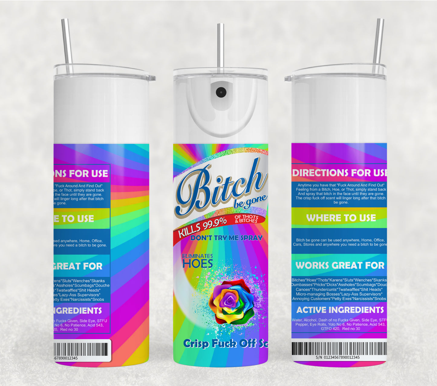 RNBOW Bish Be Gone Tumbler Wrap