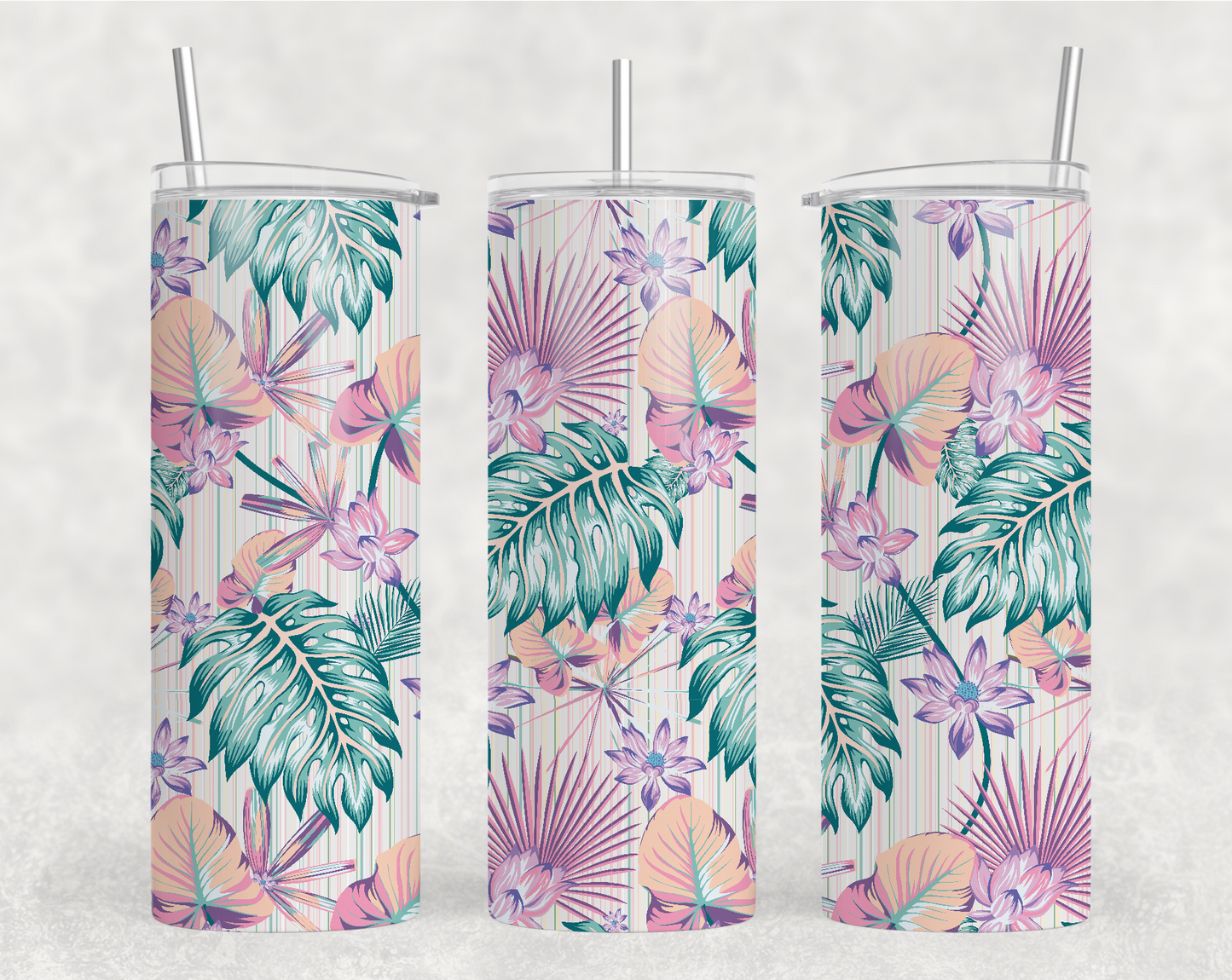 Pastel Palms Tumbler Wrap