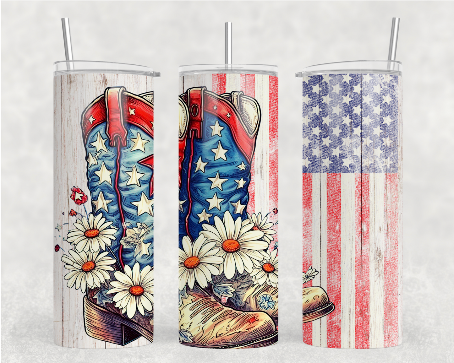 TW - Patriotic Boots Tumbler Wrap