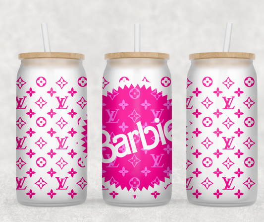 Barbie LV Glass Can Wrap