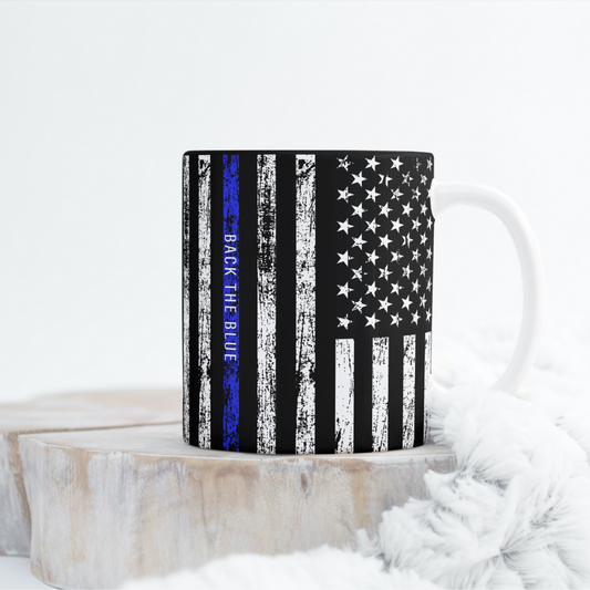 Back The Blue Mug Wrap