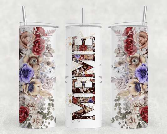 Meme Red Floral Tumbler Wrap