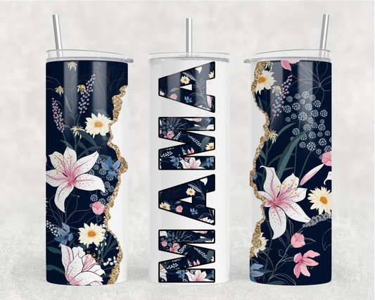 Blue Lillies Mama Tumbler Wrap