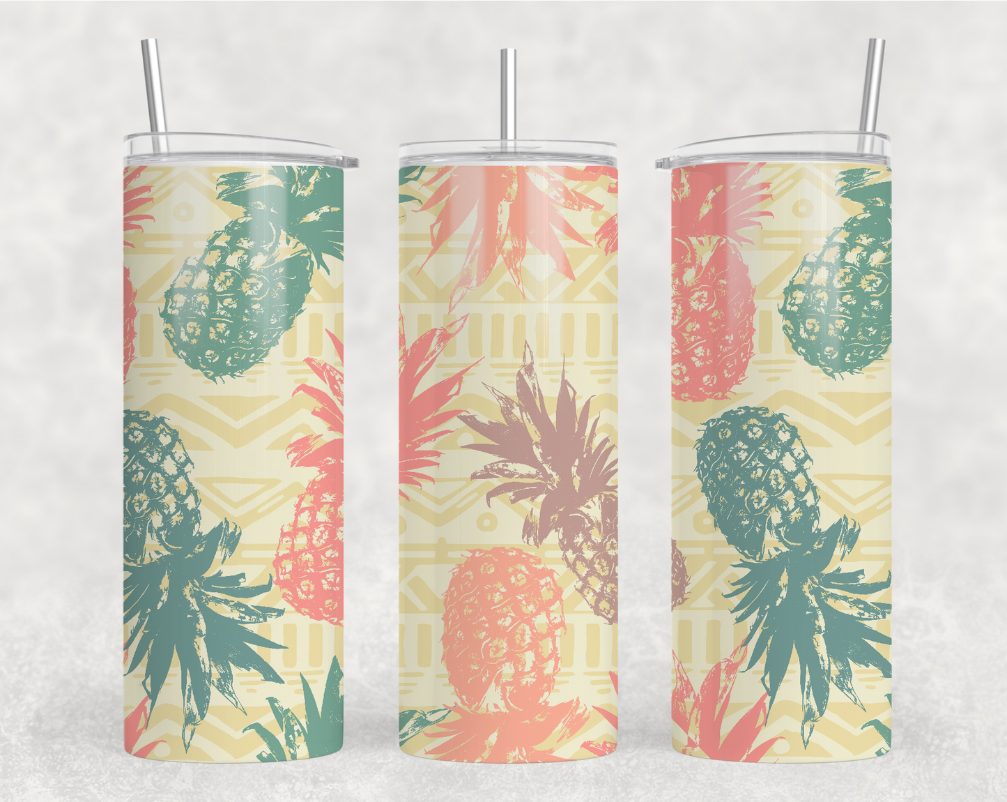 Pastel Pineapples Tumbler Wrap