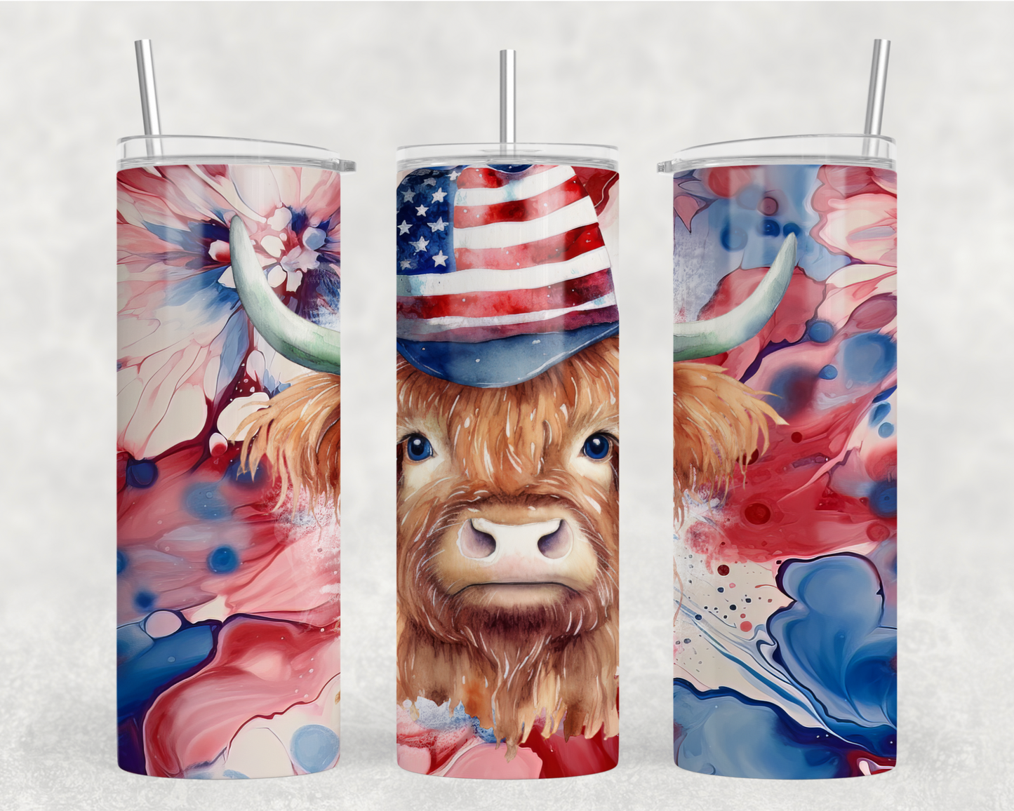 TW - Patriotic Heifer Tumbler Wrap